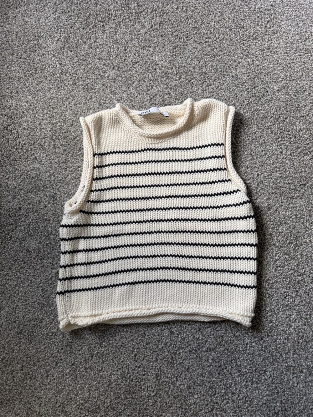 Zara Stripe Sleeveless Sweater